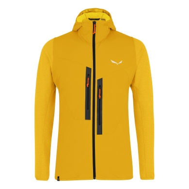 Salewa Fleece Jacket Rolle - windproof, lightweight, body mapping insulation zones - yellow Men